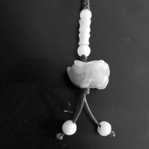 Hand carved jade lucky pendant charm